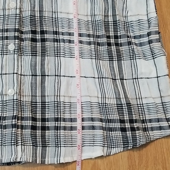 Classic Editions womans short sleeve plaid button up shirt XL - Picture 10 of 10